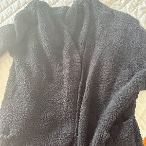 Skims Cozy Black Sherpa Robe